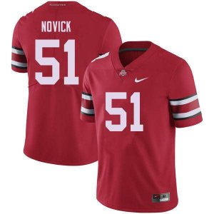 NCAA Ohio State Buckeyes Men's #51 Brett Novick Red Nike Football College Jersey LWR2045DF